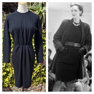 Donna Karan Fall 1986 vintage wool dress